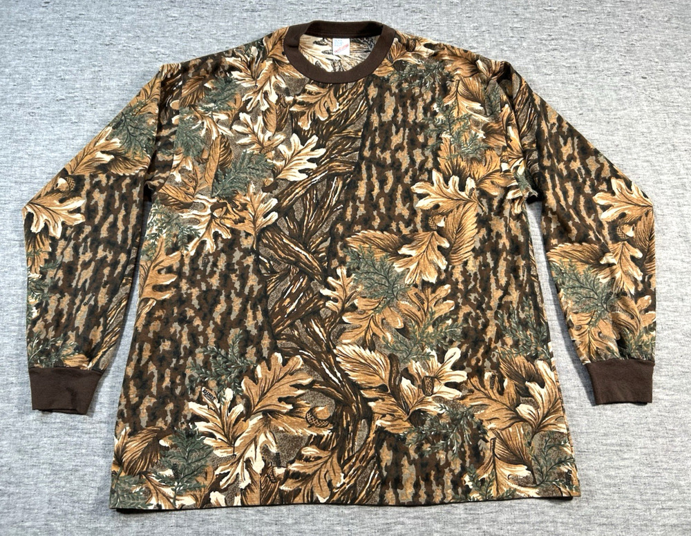 Vintage Duke Elusive Camouflage Shirt XXL 50-52 Long Sleeve Hunting USA Made